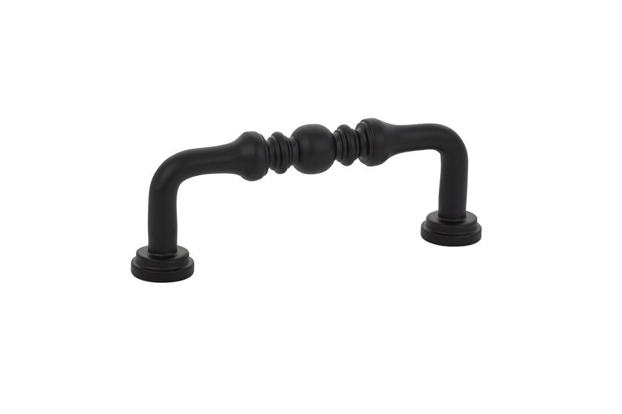 Emtek 86128US19 Spindle Cabinet Pull with 3" Center To Center Flat Black Finish