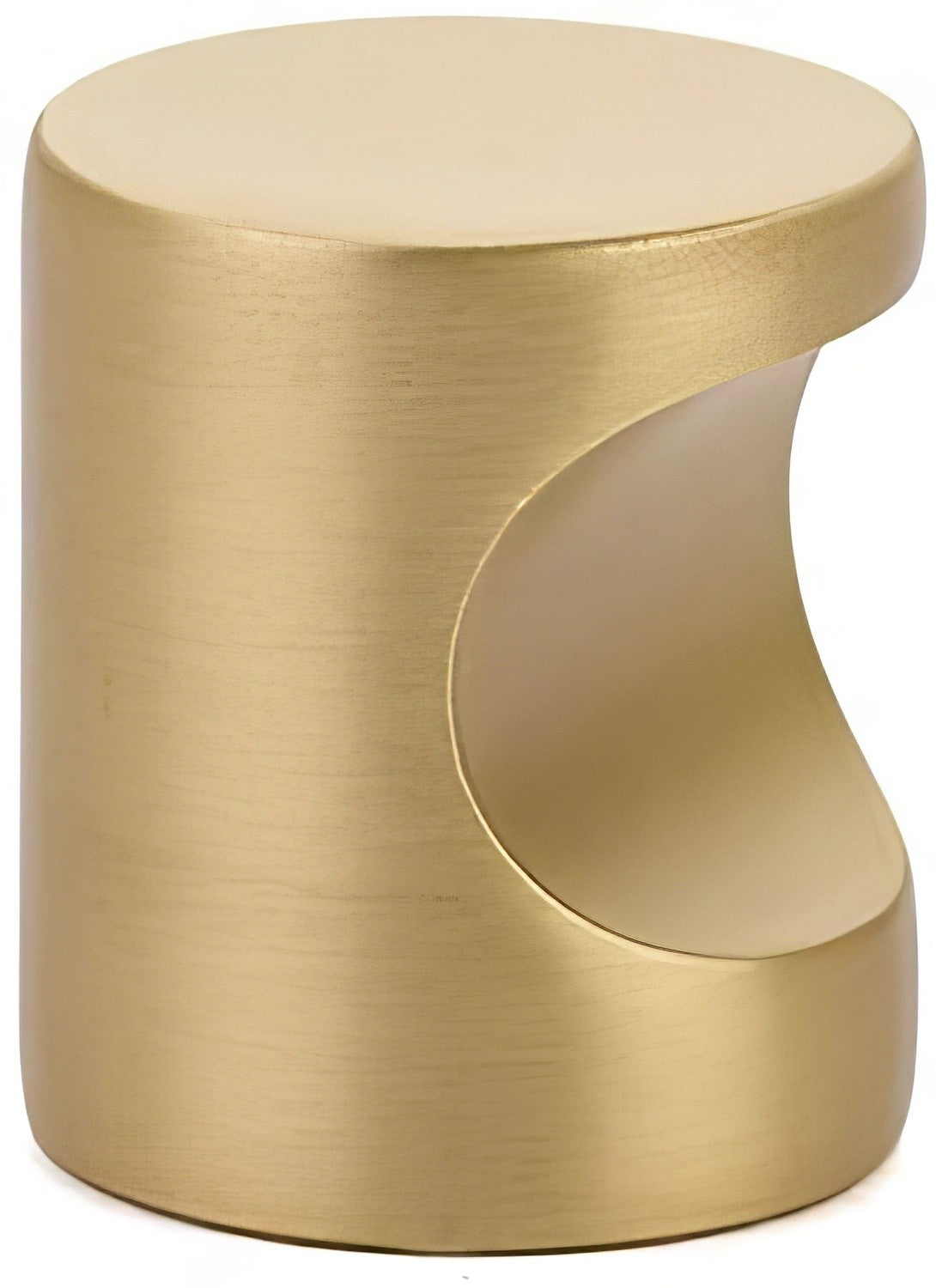 Emtek 86150US4 satin brass finger cabinet pull