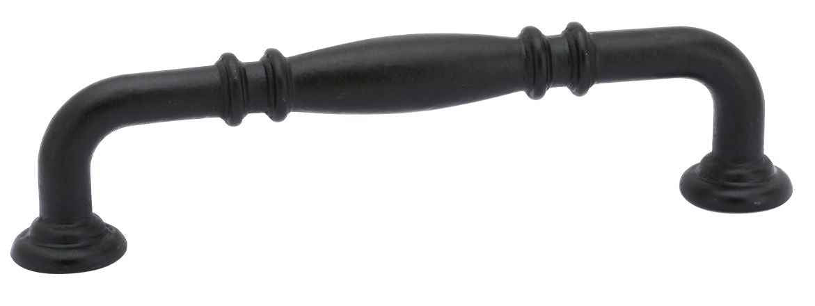 Emtek Ribbed Cabinet Pull with 6" Center To Center in Flat Black Bronze