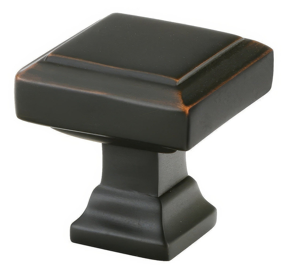 Emtek Geometric 1.625" Solid Brass Square Cabinet Knob