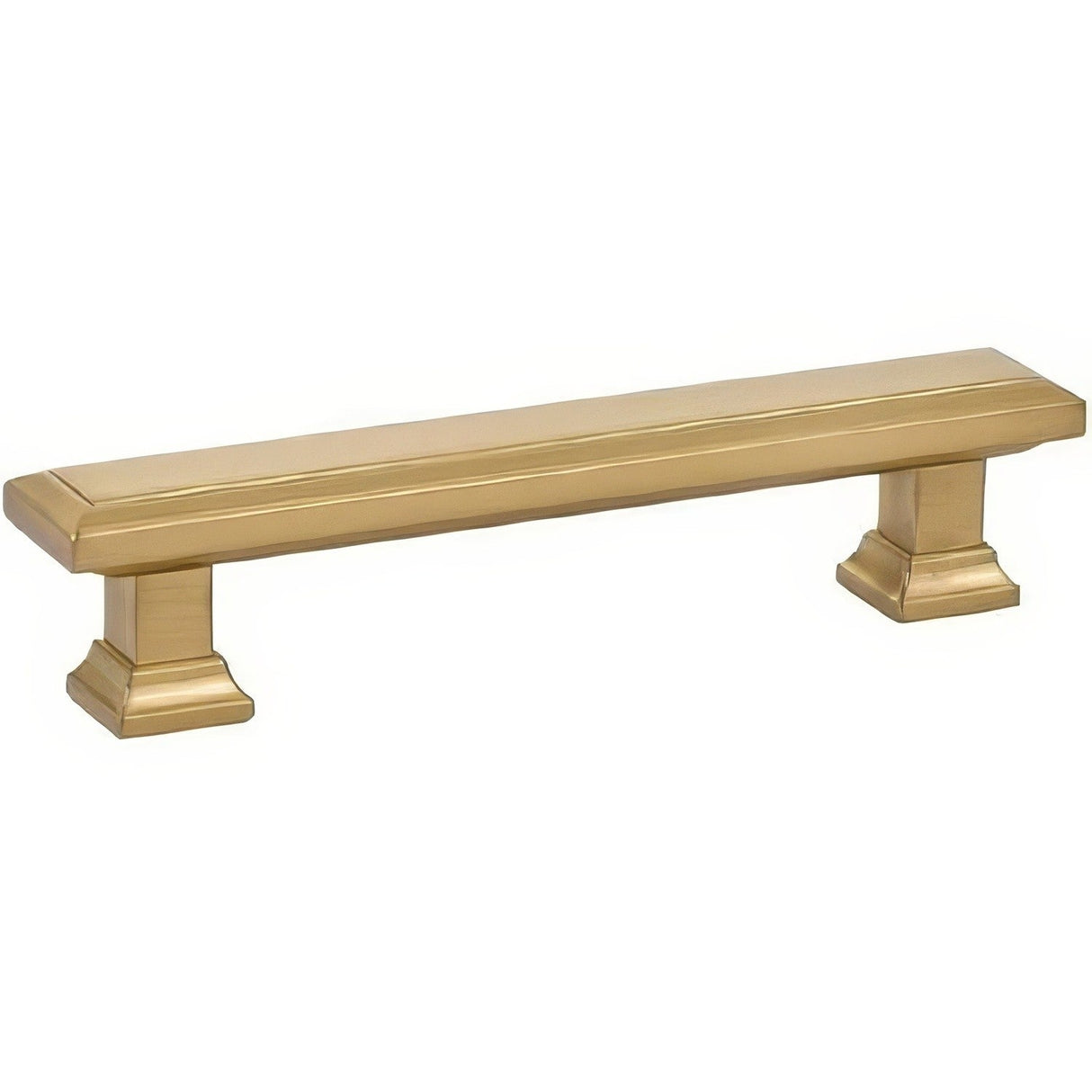 Emtek 86299US4 satin brass rectangular cabinet pull
