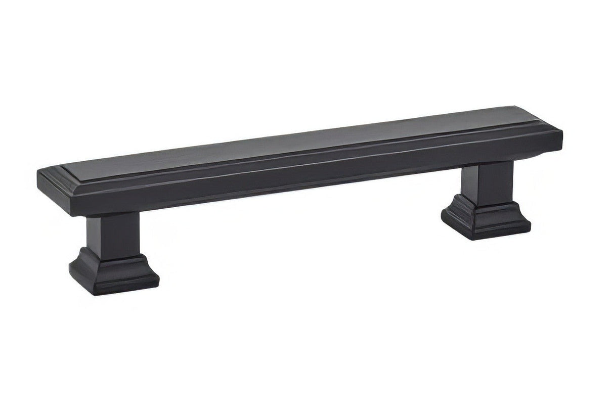 Emtek 86300US19 flat black rectangular cabinet pull