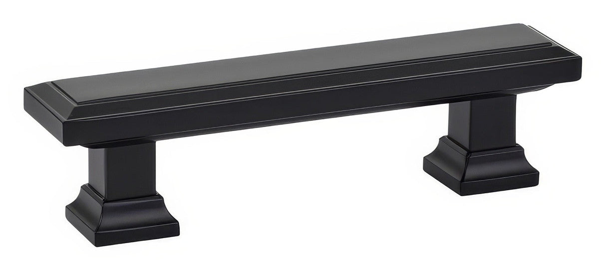 Emtek 86303US19 flat black rectangular cabinet pull