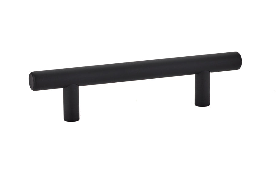 Emtek 86359US19 Brass Bar Cabinet Pull with 3-1/2" Center to Center Flat Black Finish