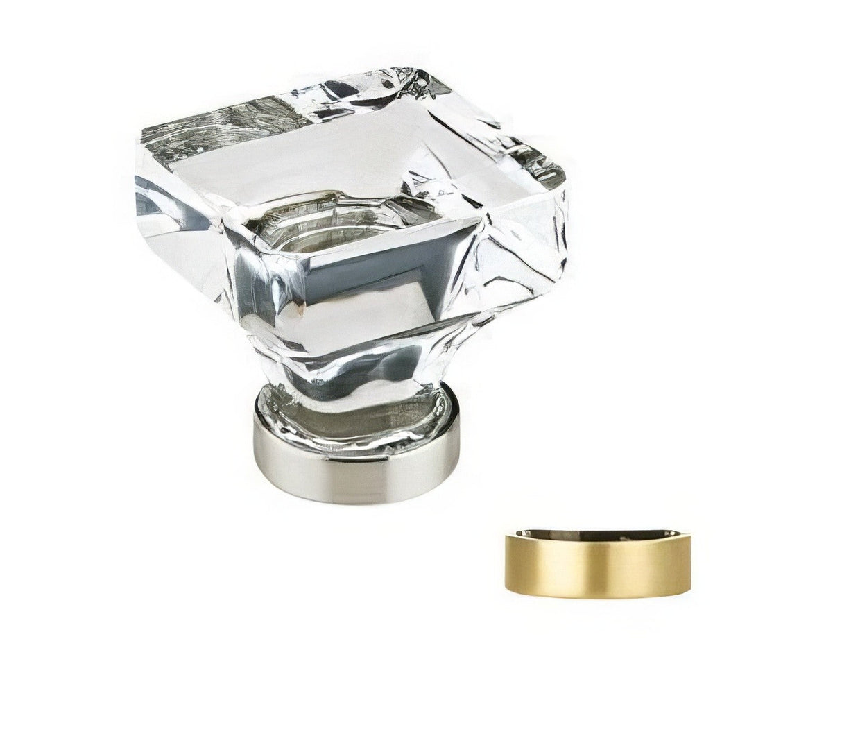 Emtek 86404US4 satin brass cabinet knob