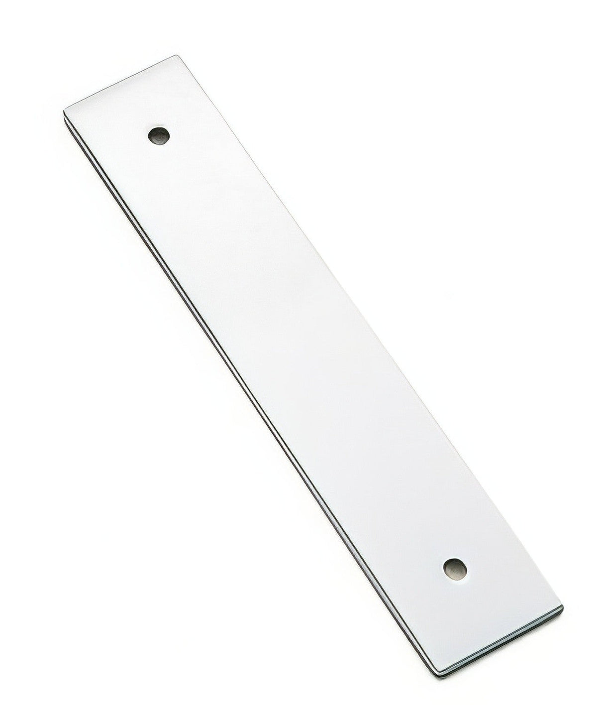 Emtek 86435US Art Deco 4" Rectangular Designer Brass Cabinet Knob Back Plate