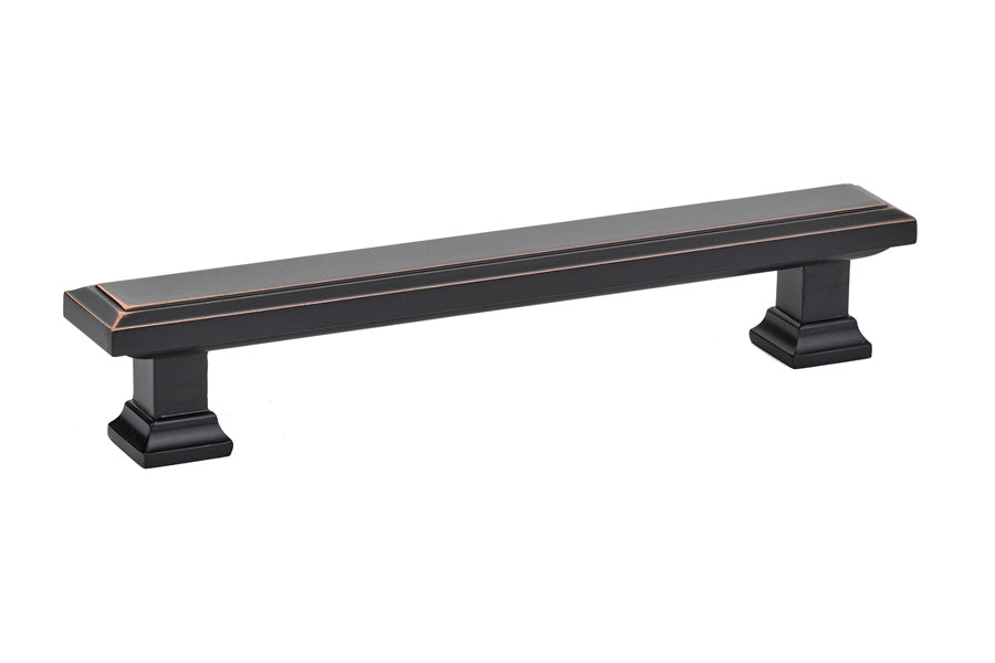 Emtek 86492US10B Geometric Rectangular Cabinet Pull with 5" Center to Center Oil Rubbed Bronze Finish