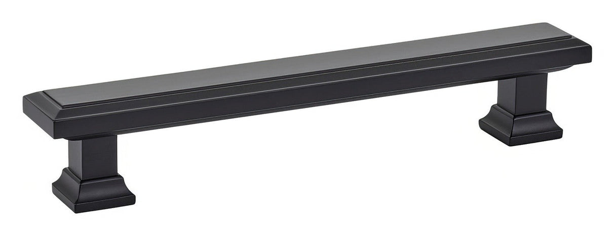 Emtek 86492US19 flat black rectangular cabinet pull