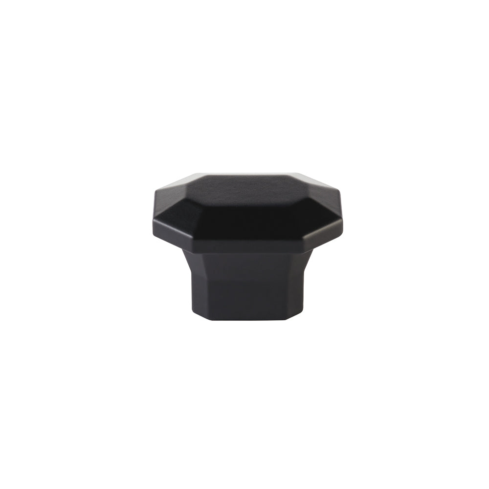 Emtek Rectangular 1-3/8" x 2" Cabinet Knob in Flat Black