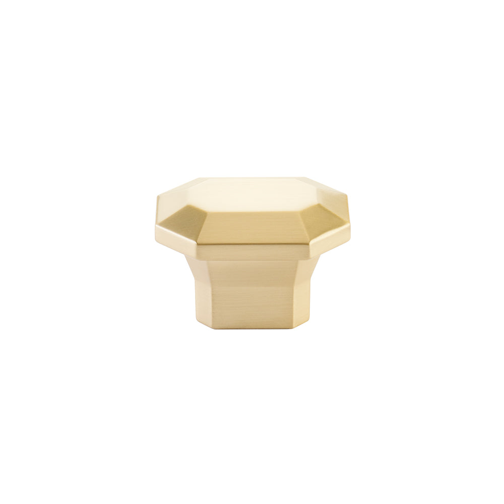 Emtek Rectangular 1-3/8" x 2" Cabinet Knob in Satin Brass