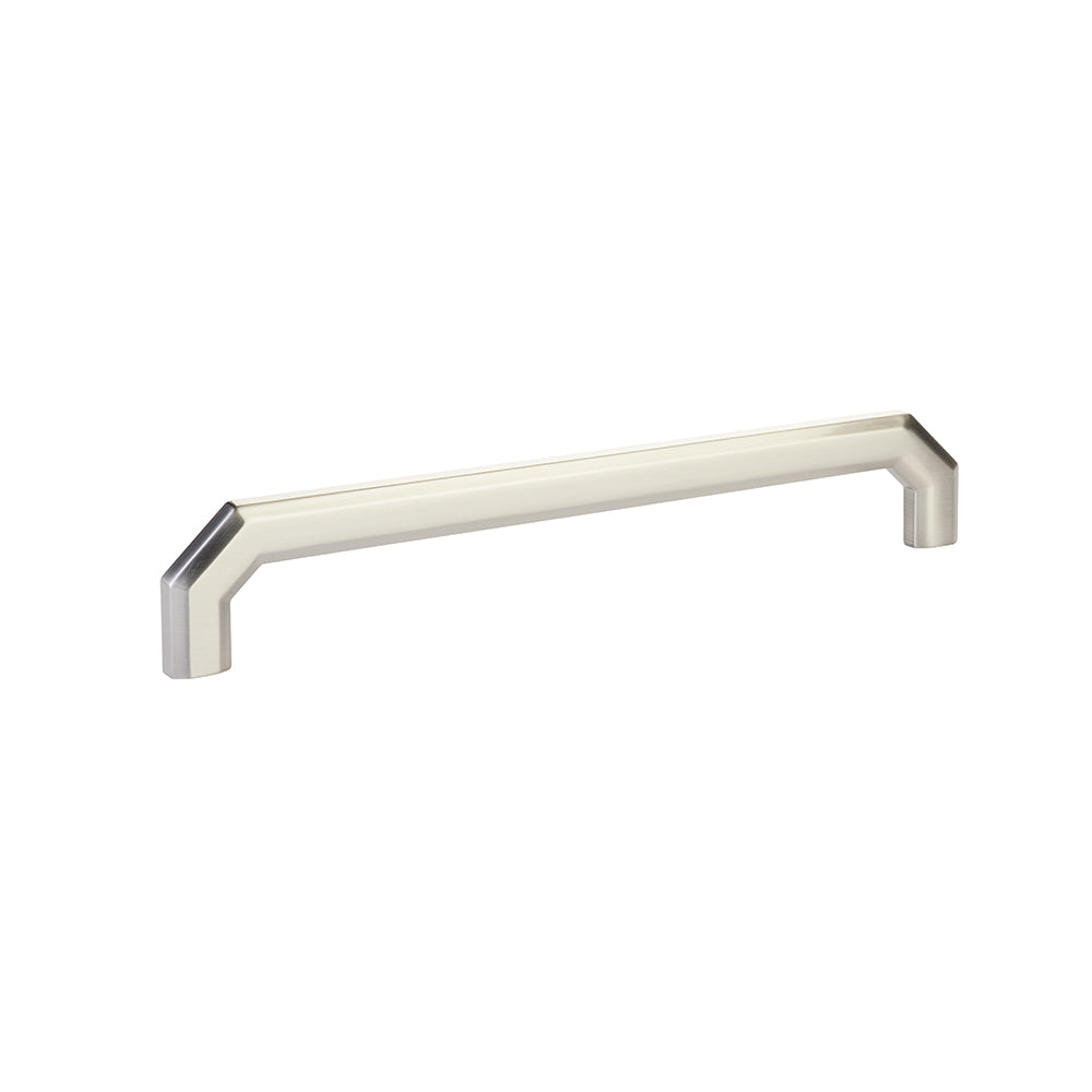 Emtek 8" Center to Center Cabinet Pull in Satin Nickel