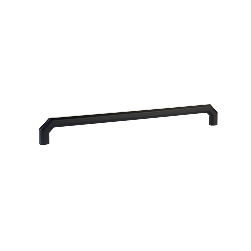 Emtek 12" Center to Center Cabinet Pull in Flat Black