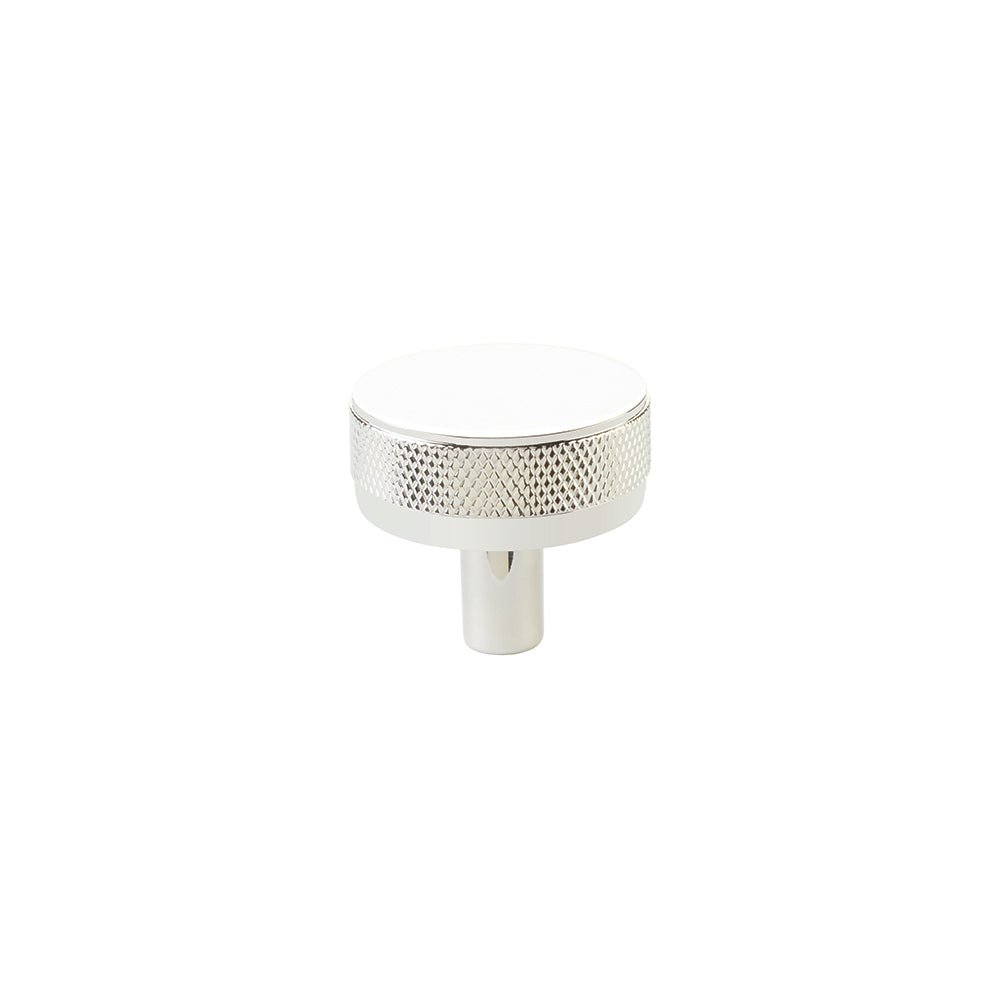 Emtek Stem with Knurled Knob Select Cabinet Knob Polished Nickel in Polished Nickel Lifetime