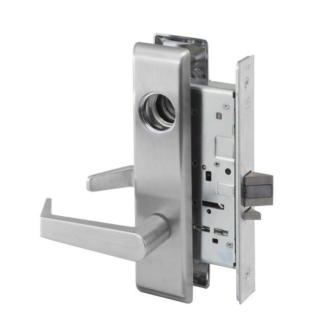 Yale AUCN8805FL626LC satin chrome storeroom mortise lever