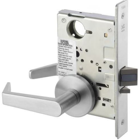 Yale AUR8805FL626SCHC Storeroom Mortise Lock with Augusta Lever and Copenhagen Rose with Schlage C Keyway