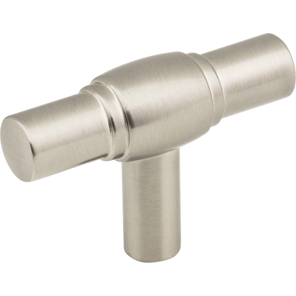 Jeffrey Alexander 885L-SN satin nickel t shaped cabinet knob