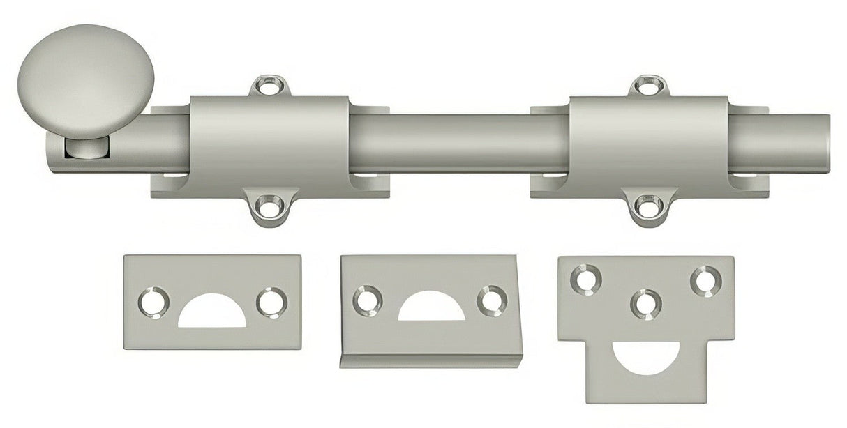 Deltana 8SB15 satin nickel surface bolt