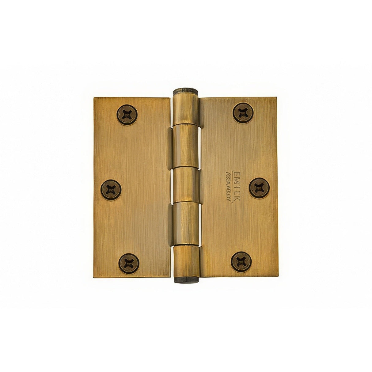 Emtek 91013US 3.5" x 3.5" Square Corner Plain Bearing Mortise Hinge - Pair