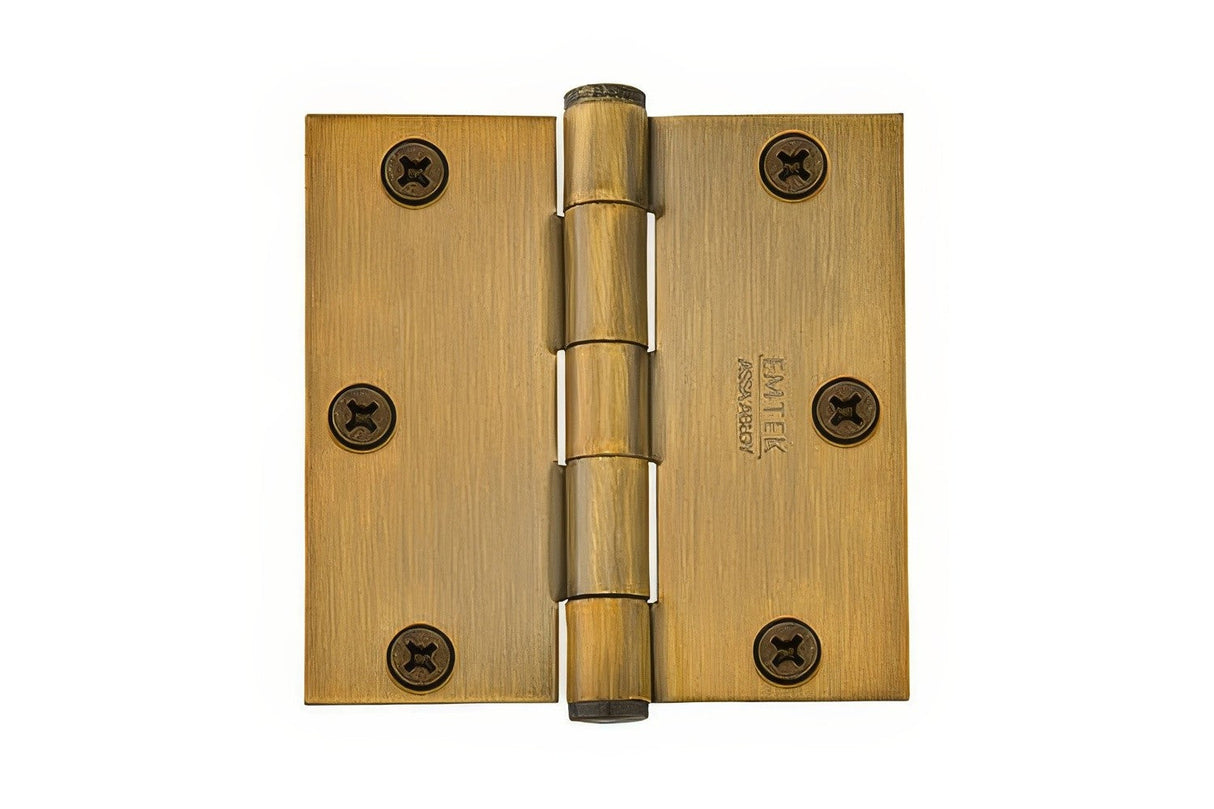 Emtek 92013US7 antique brass plain bearing hinge