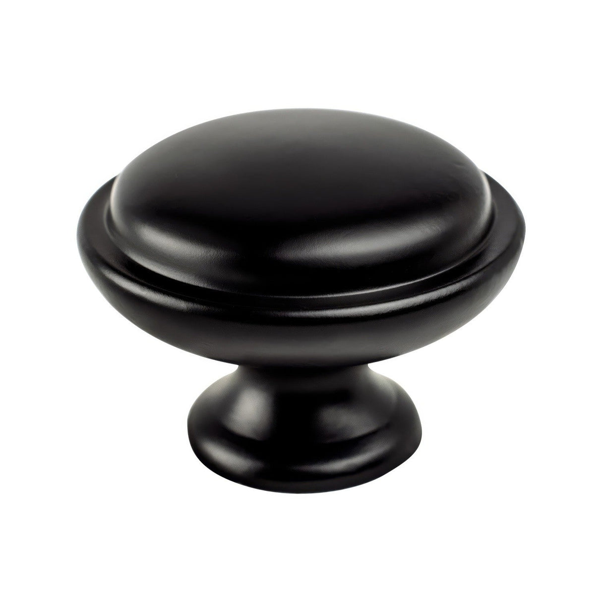 Berenson 9341-1055-P matte black round cabinet knob