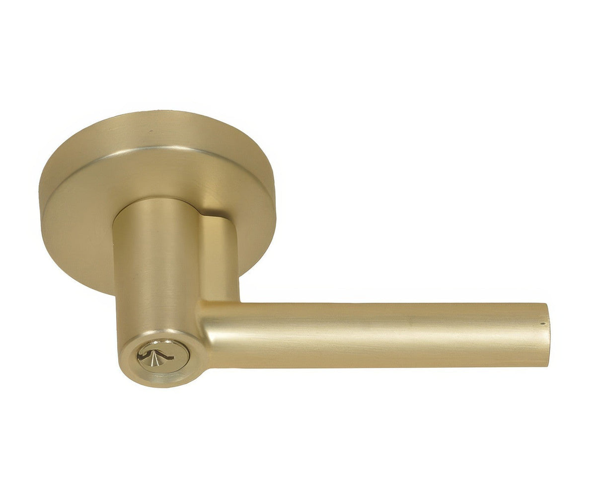 Better Home Products 93504SB satin brass keyed entry door lever