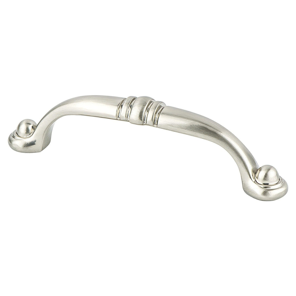 Berenson 9384-1BPN-P brushed nickel arched cabinet pull