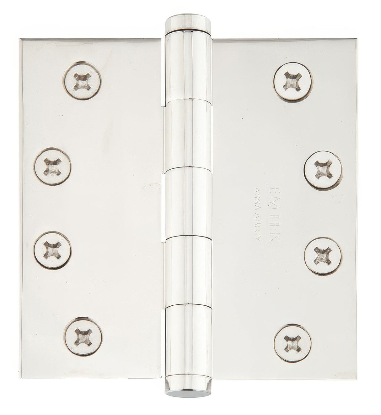 Emtek 96114US14 polished nickel plain bearing hinge
