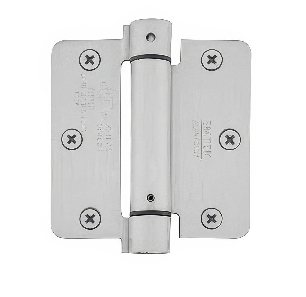Emtek 96233US14 Brass Modern, Classic Brass, Designer Brass plain bearing hinge in satin stainless, additional view
