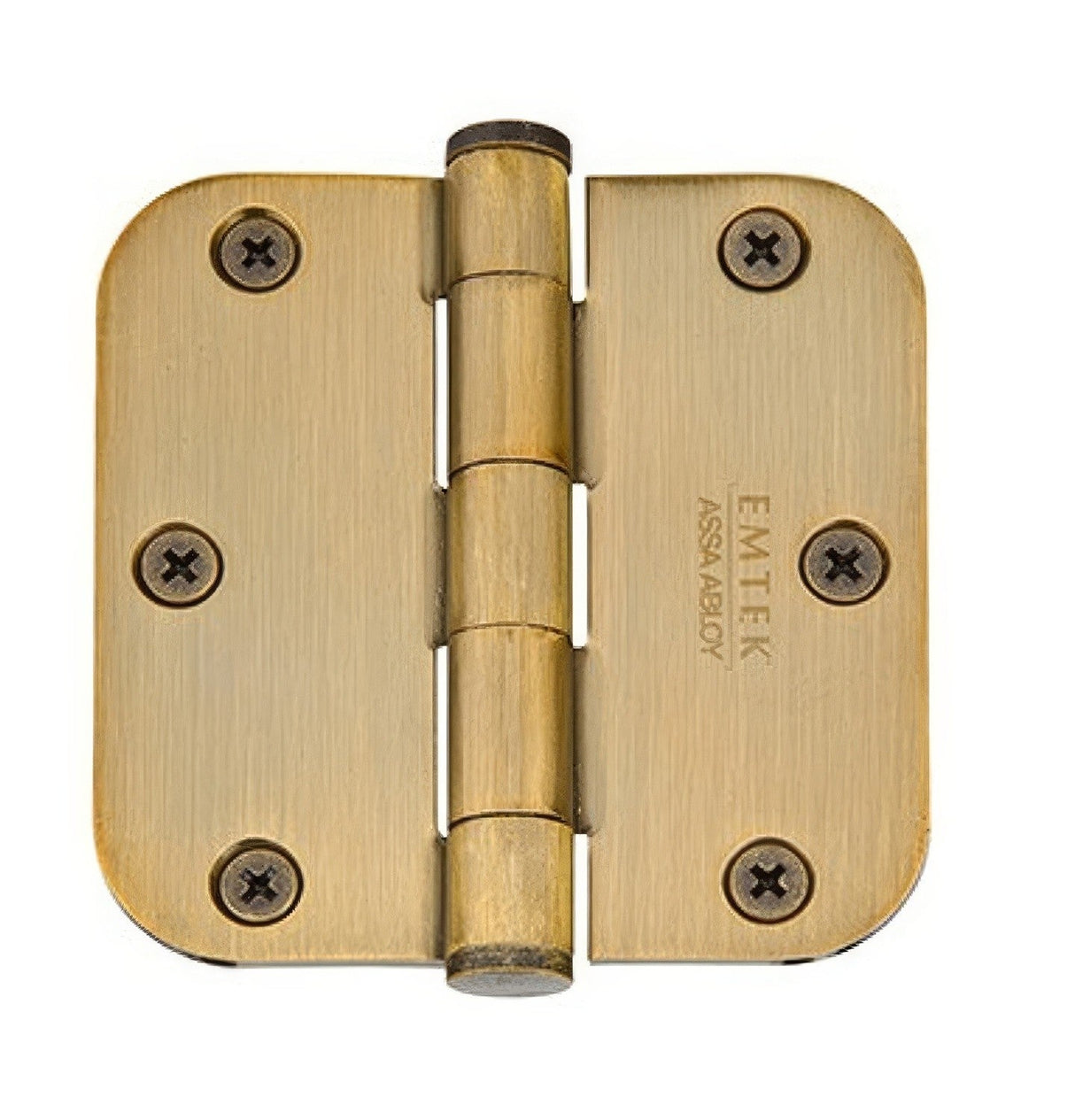 Emtek 96233US4 Brass Modern, Classic Brass, Designer Brass plain bearing hinge in black, additional view