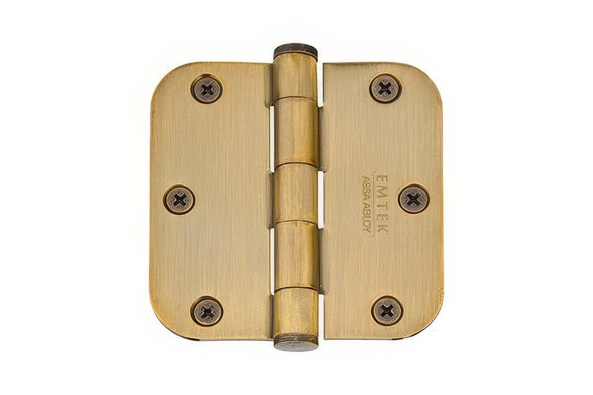 Emtek 96233US7 Brass Modern, Classic Brass, Designer Brass plain bearing hinge in satin stainless, additional view