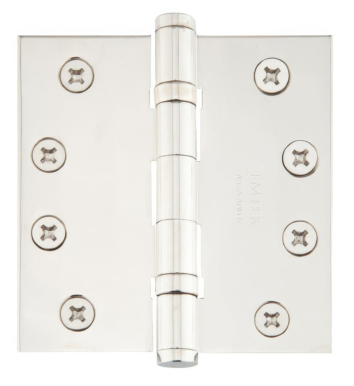 Emtek 96415US14 Brass Modern, Classic Brass, Designer Brass ball bearing hinge, additional view