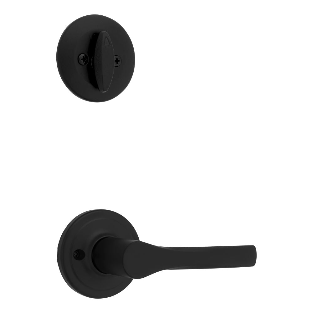 Kwikset Henley Handleset Trim in Matte Black