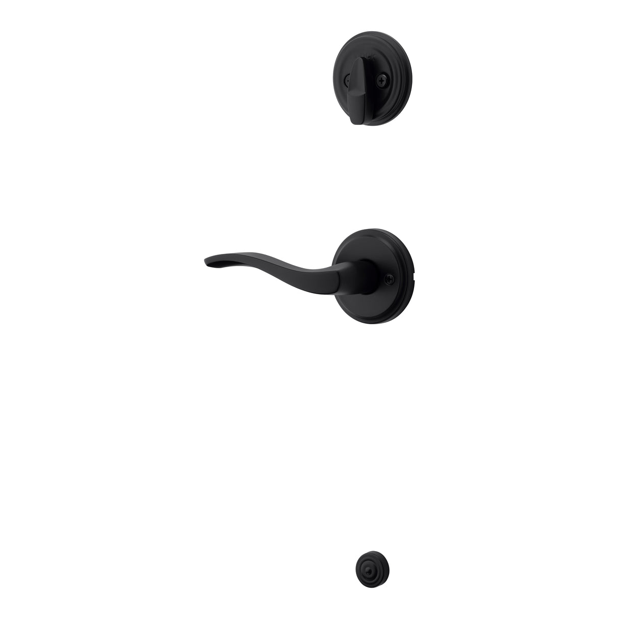 Kwikset Left Hand Sedona Handleset Trim in Matte Black