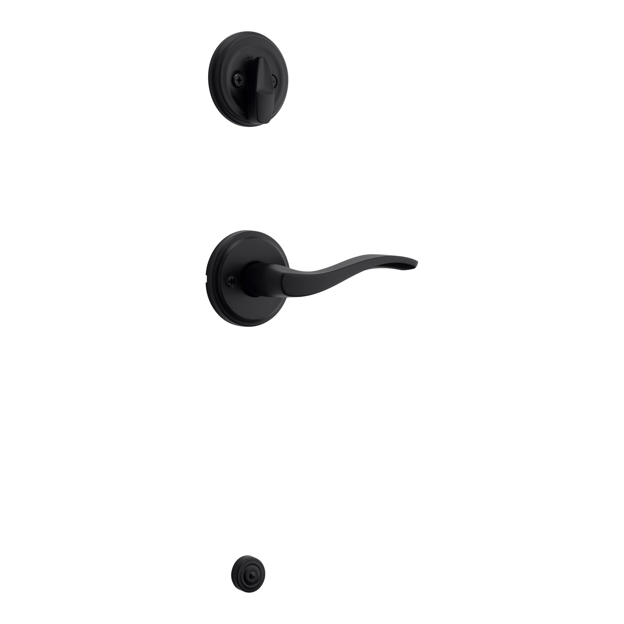Kwikset Right Hand Sedona Handleset Trim in Matte Black