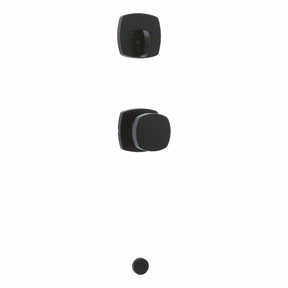 Kwikset Single Keyed Entry Door Knob in Matte Black