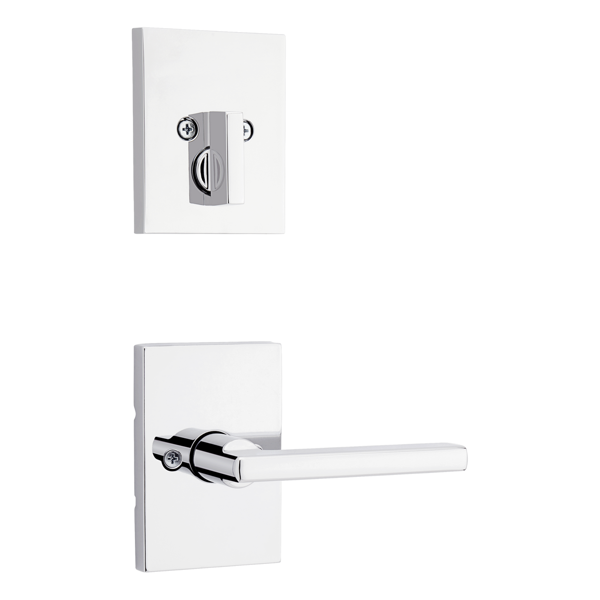 Kwikset Halifax Handleset Trim in Bright Chrome