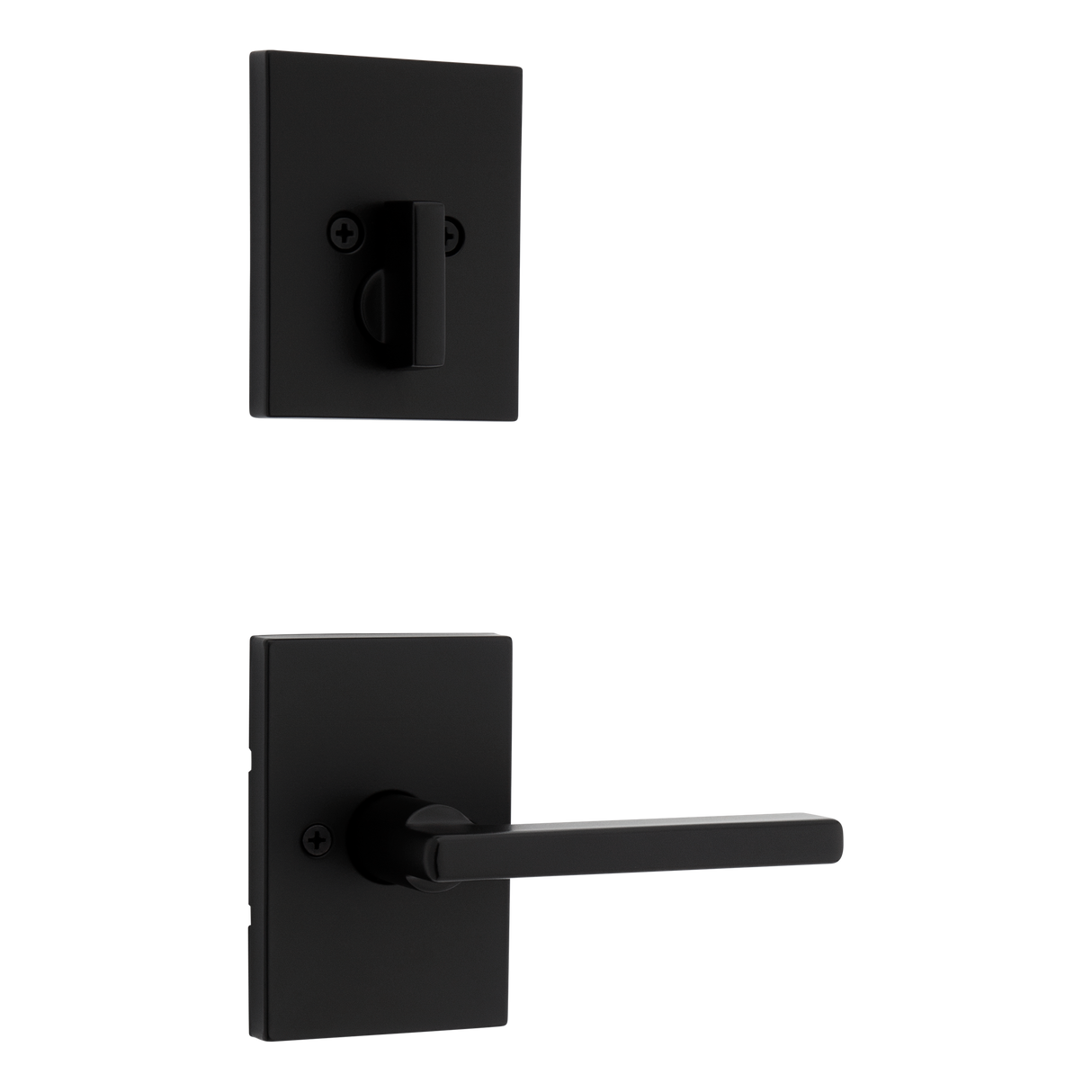 Kwikset Halifax Handleset Trim in Matte Black