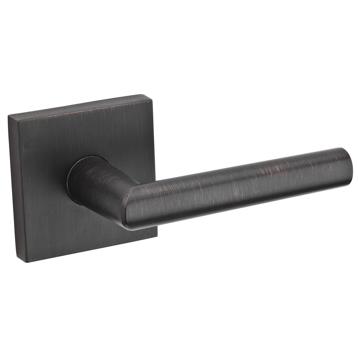Kwikset Milan Handleset Trim with Square Rose in Venetian Bronze
