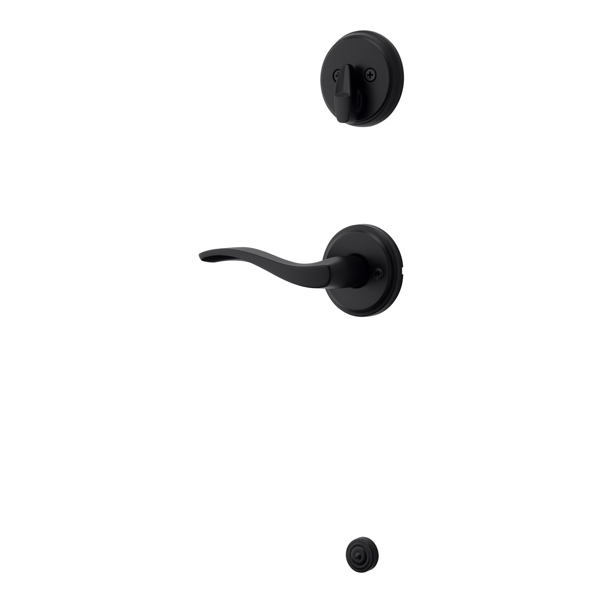 Kwikset Left Hand Sedona Handleset Trim in Matte Black