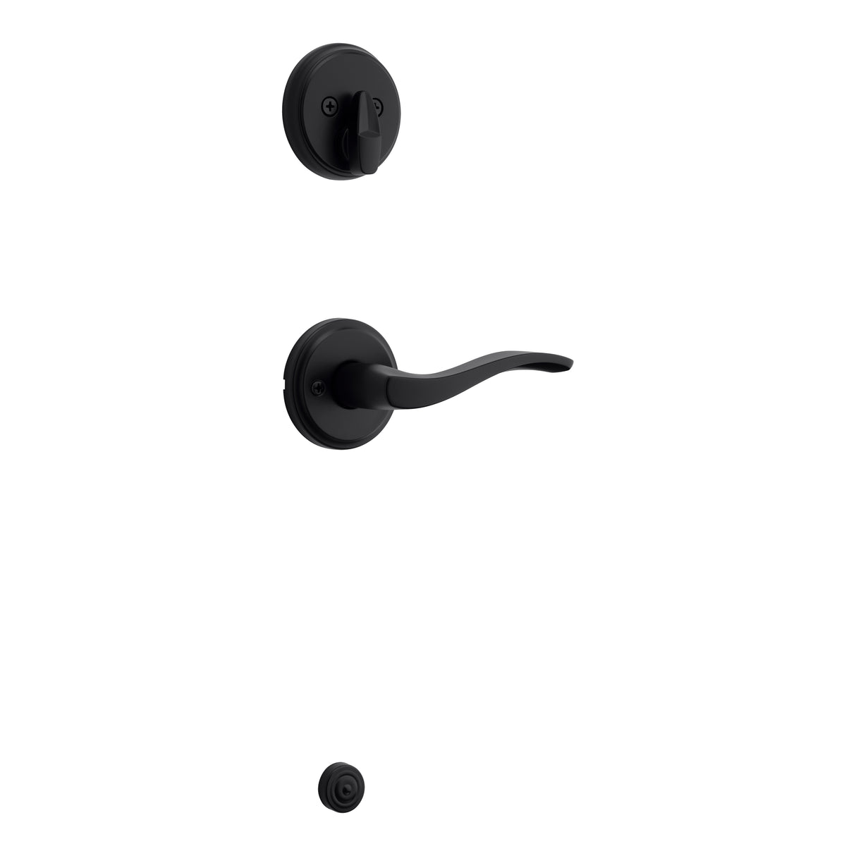 Kwikset Right Hand Sedona Handleset Trim in Matte Black