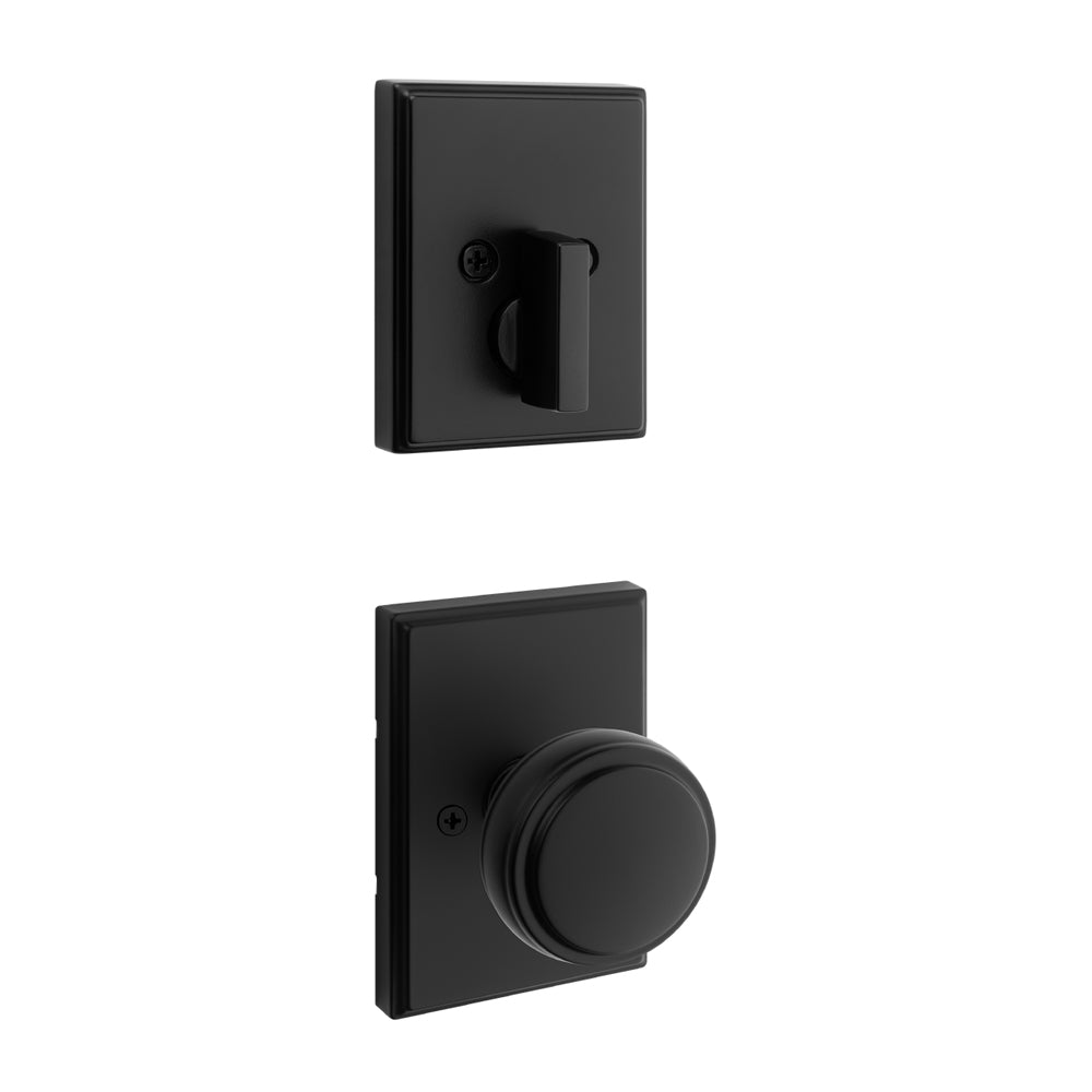Kwikset Traditional Handleset Trim in Matte Black