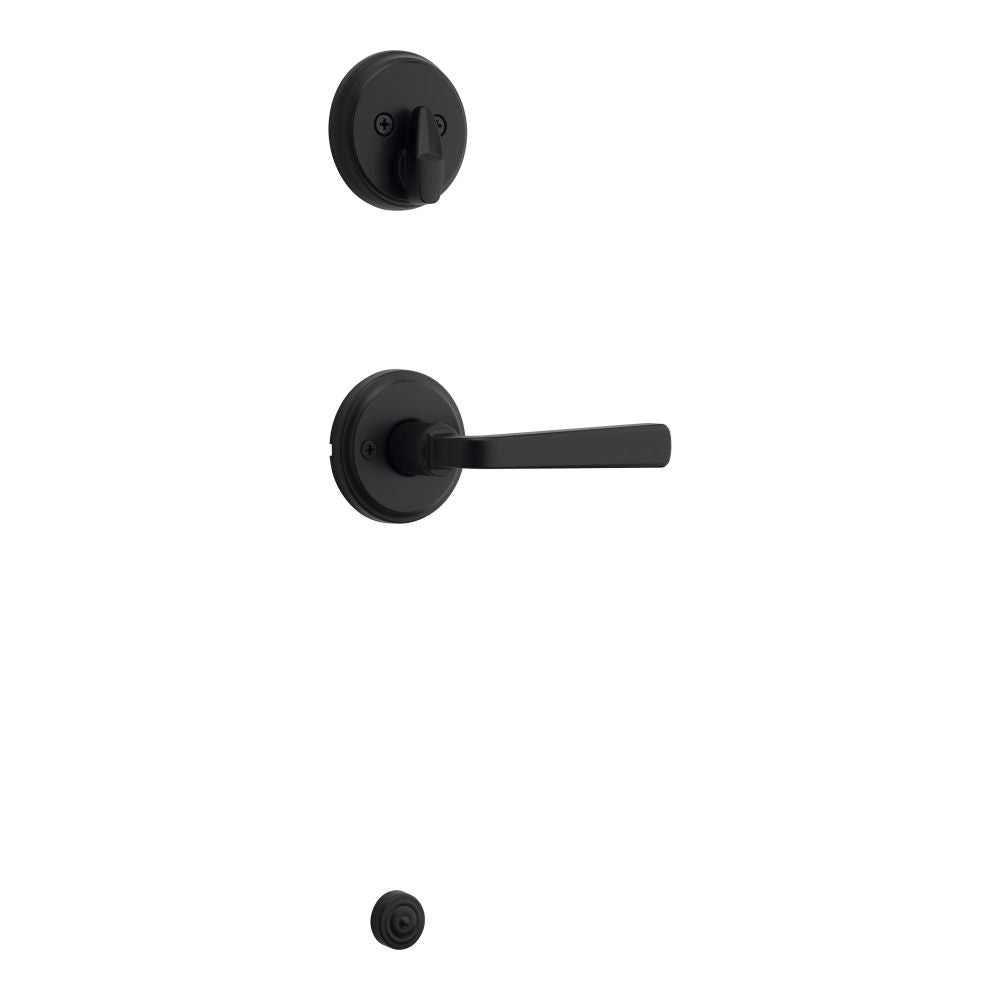 Kwikset Trafford Handleset Trim in Matte Black
