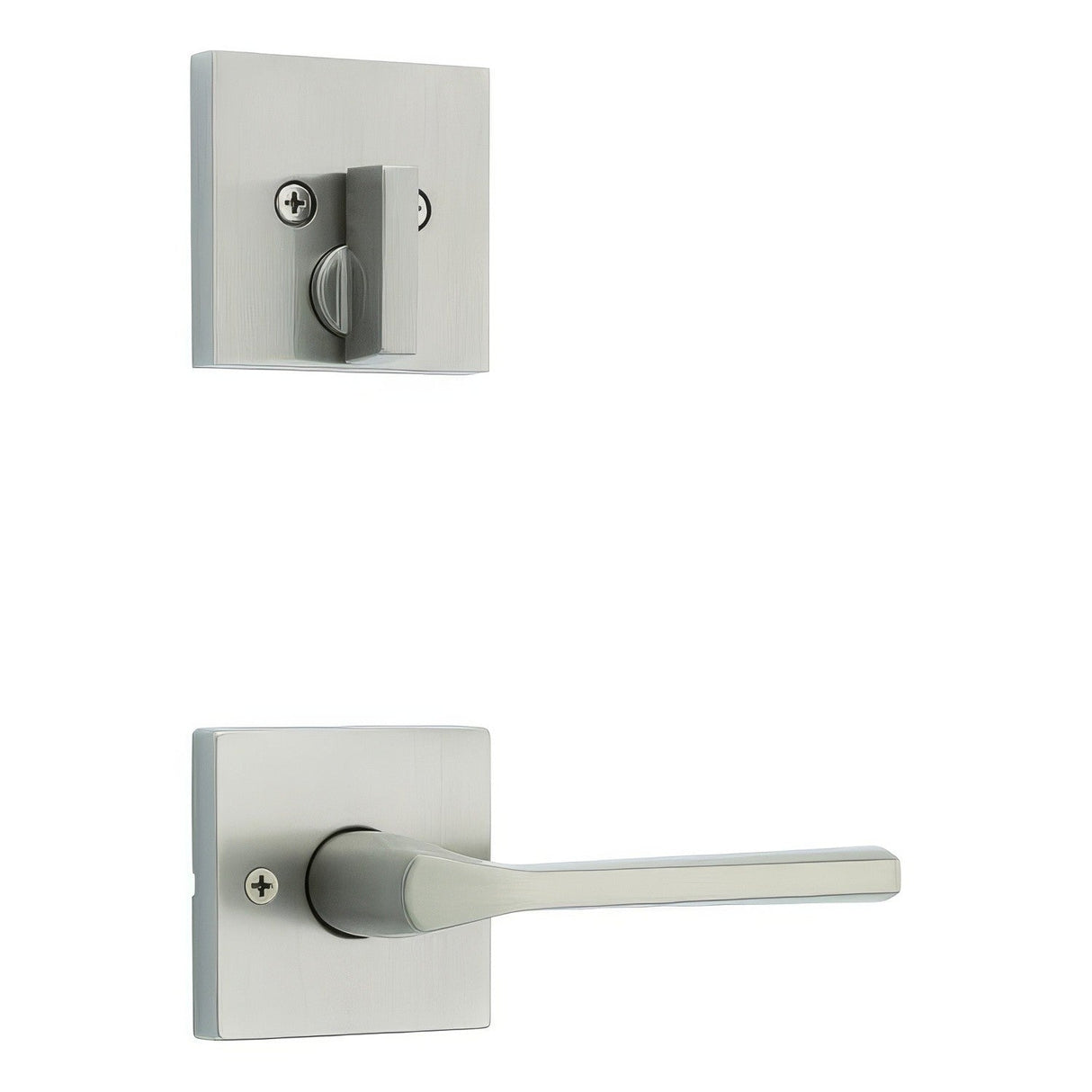 Kwikset 971LSLSQT-15 satin nickel handleset trim pack