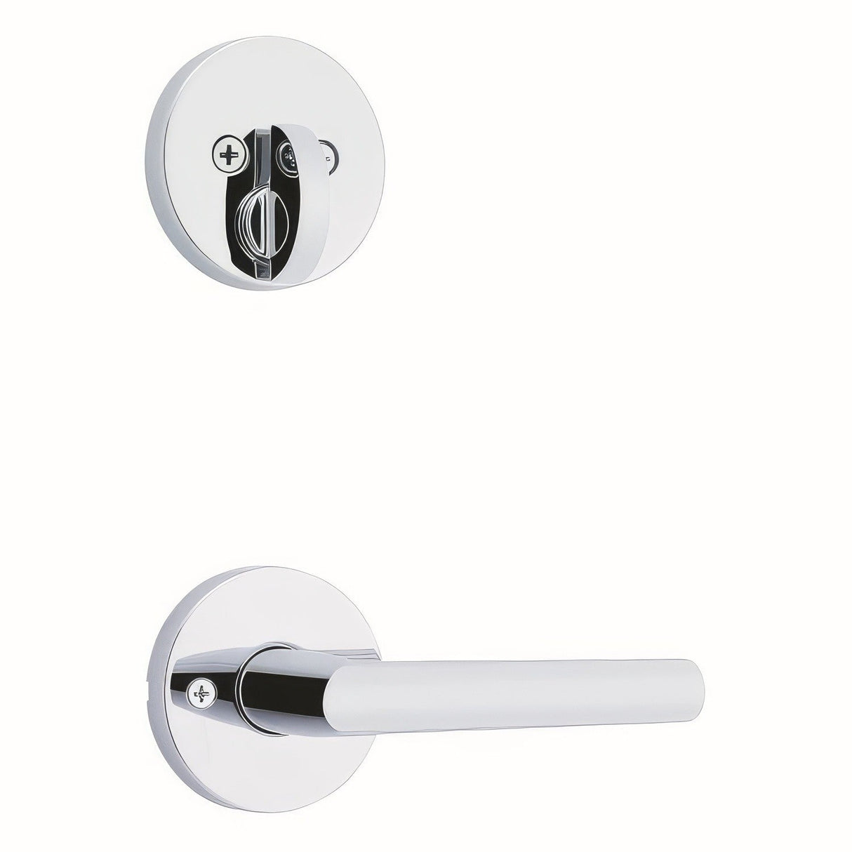 Kwikset 971MILRDT-26 bright chrome handleset trim pack