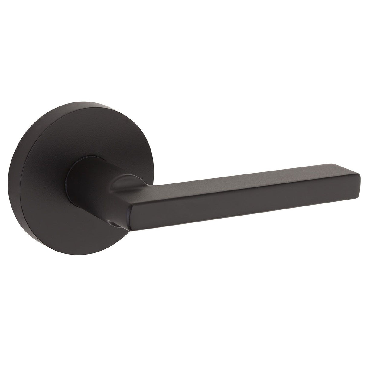 Kwikset Halifax Handleset Trim with Round Rose in Matte Black
