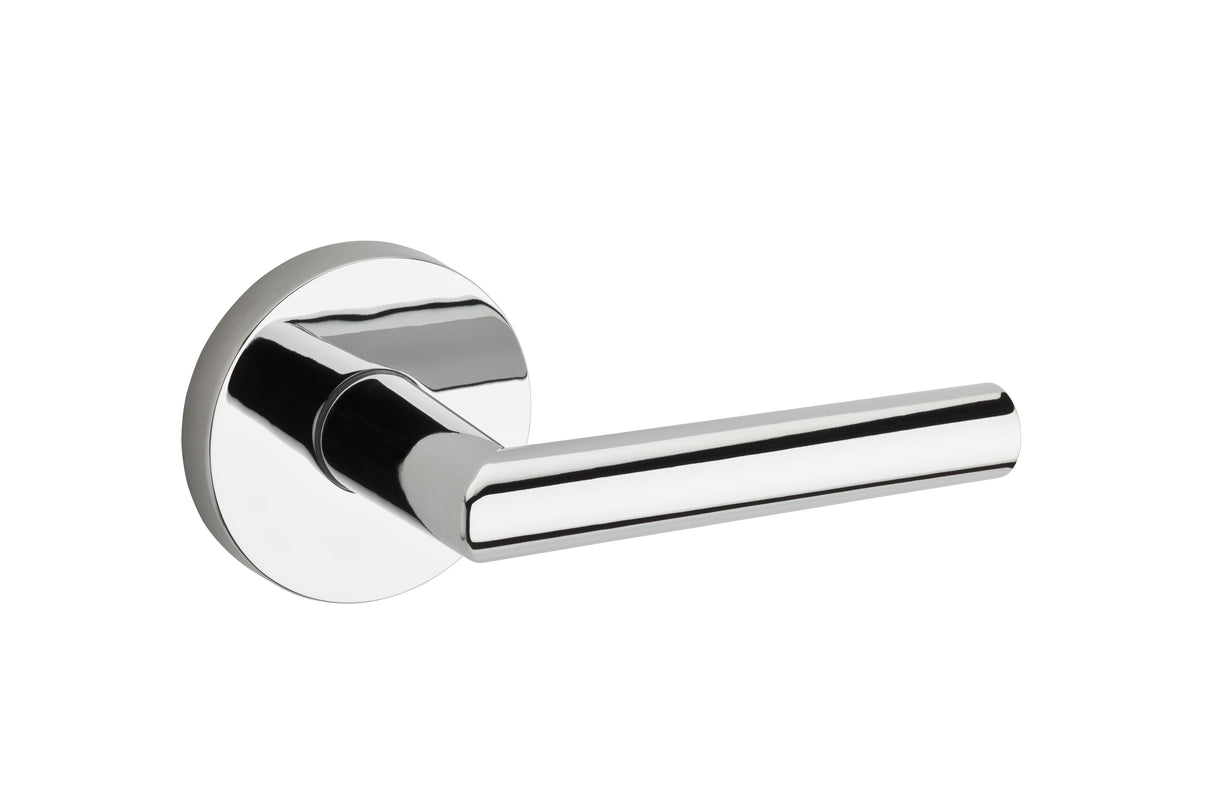 Kwikset Milan Handleset Trim with Round Rose in Bright Chrome