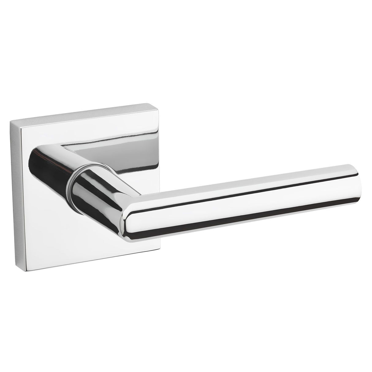 Kwikset Milan Handleset Trim with Square Rose in Bright Chrome