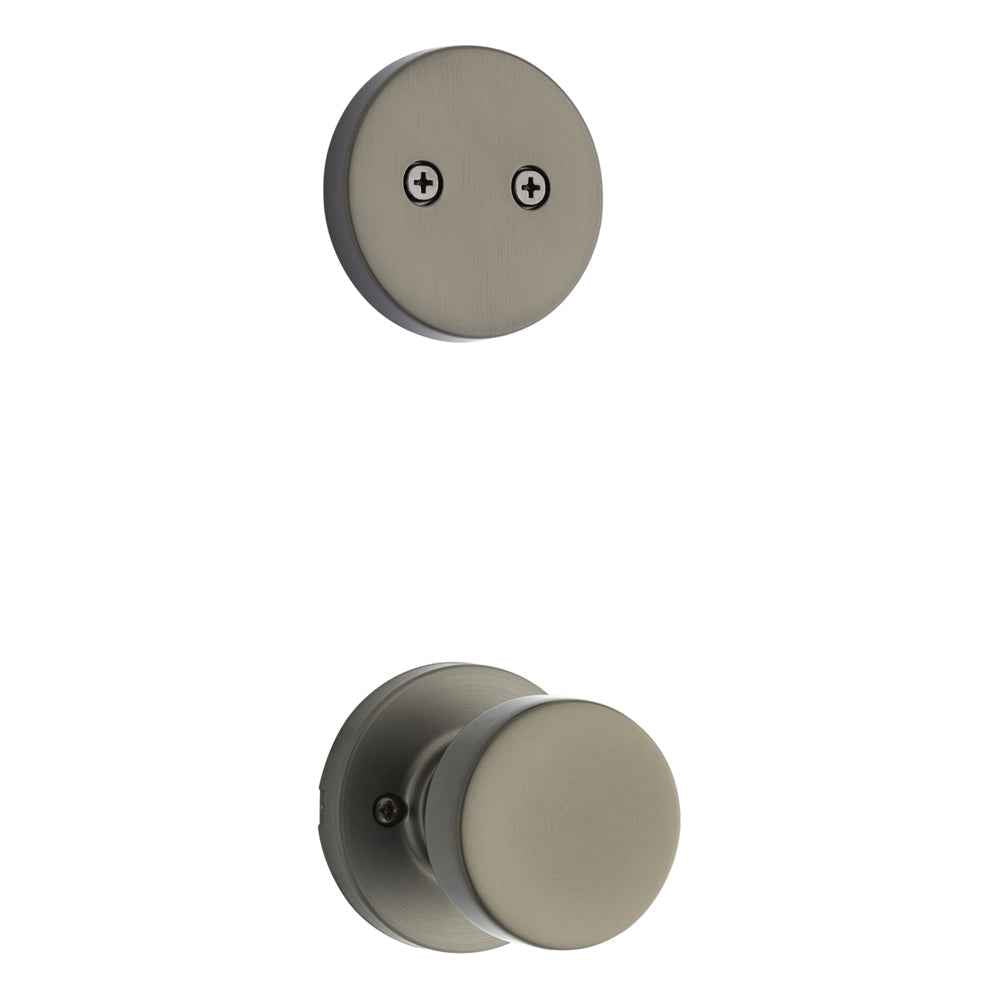 Kwikset Pismo Handleset Trim with Round Rose in Gunmetal