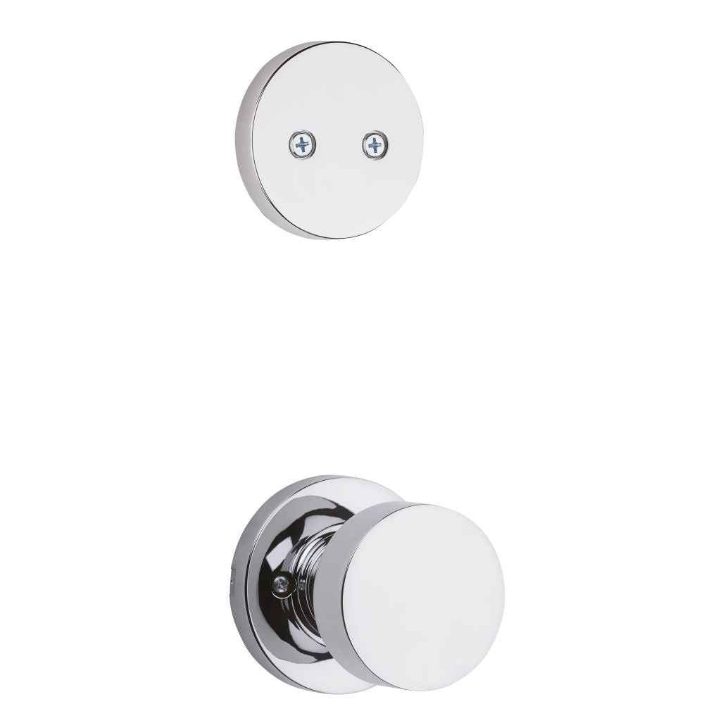 Kwikset Pismo Handleset Trim with Round Rose in Bright Chrome