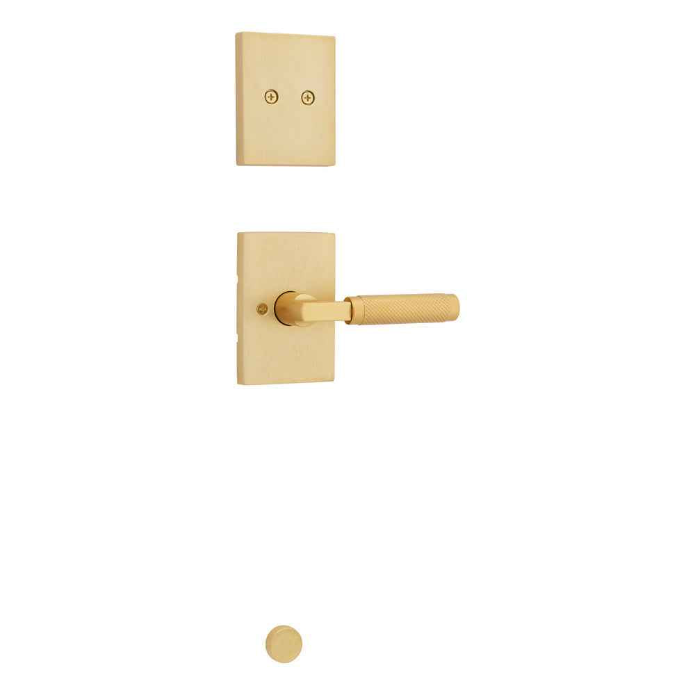 Kwikset Dummy Interior Prava Handleset Trim in Satin Brass